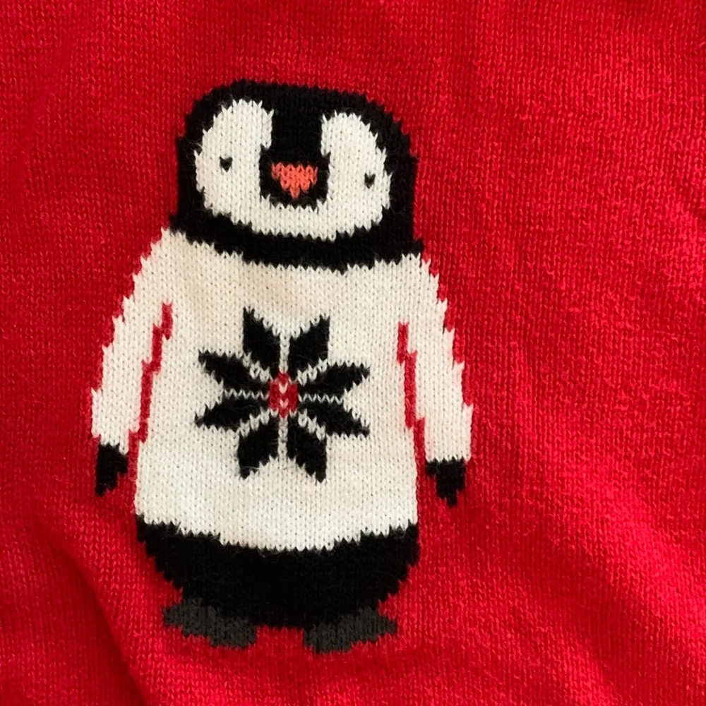 Carter’s Red Sweater with Penguin 12 Months
